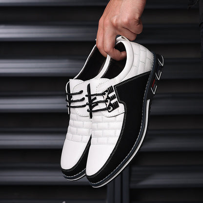 BrandsClub®| Oxford Derby Orthopedic White Leather Shoes